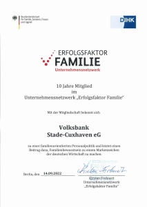 Urkunde Erfolgsfaktor Familie